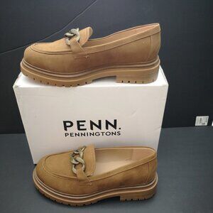 Penningtons Brown Loafers with Chain Detail